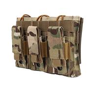 Amélioré Version Porte Chargeur Triple Ouvert,pour Sorties d'Airsoft,Peut Contenir 3 Magazines (M4, M14, HK416, AR15) Airsoft Pochette Mag Tactique Sac à Dos Gilet Molle Accessoires