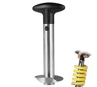 [Améliorer, renforcer, épaissir la lame] Trancheuse d'ananas de haute qualité, outil de vide d'ananas en acier inoxydable pour le ménage et la cuisine adapté pour couper les rondelles de fruits en dés