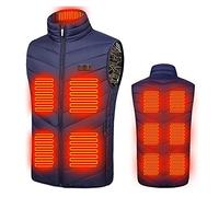 Améliorez Gilet Chauffant Homme et Femme Veste Chauffante Électrique Polaire sans Manche avec 11 Zones de Chaleur 3 Modes Manteau Chauffant Hiver de pour Moto Chasse Randonnée pour Noël Pas Cher