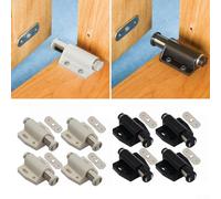 Améliorez vos armoires avec 4 loquets magnétiques tactiles faciles à installer (noir)