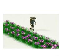 Améliorez vos travaux manuels miniatures avec diverses herbes statiques pour touffes dans des motifs de fleurs irrégulières (violet)