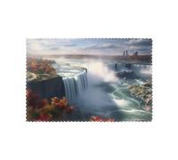Améliorez votre expérience culinaire avec le lot de 6 sets de table imprimés MSRHIUEF Niagara Falls 30,5 x 45,7 cm