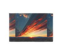 Améliorez votre expérience culinaire avec le lot de 6 sets de table MSRHIUEF The Release of Sunset Light Prints 30,5 x 45,7 cm