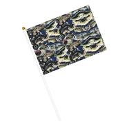 Améliorez votre expérience événementielle avec ces bannières à main imprimées avec motif poisson. Fabriquées à partir de polyester, chaque drapeau est léger et offre un drapé lisse.