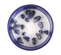 Améliorez votre horoscope Taureau avec notre bougie du zodiaque ambre et vanille, infusée avec du lapis lazuli pour la confiance en soi - Un cadeau spirituel