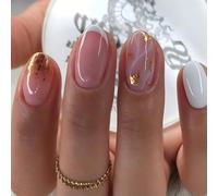 Améliorez votre look Y2K - 24 pièces de faux ongles longs en forme de cercueil avec dégradé rose, style français chic minimaliste raffiné kawaii. Autocollants d'ongles détachables convenant pour les v