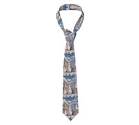 Améliorez votre style avec la cravate HYTTER Happy Snowman Family pour homme - Cravate en fibre de polyester de qualité supérieure
