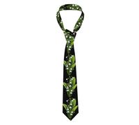 Améliorez votre style avec la cravate HYTTER Lily of the Valley avec des impressions de gouttes d'eau pour homme - Cravate en fibre de polyester de qualité supérieure