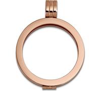 Amello 30mm pendentif chaîne acier inoxydable Coins-support or rose bijoux ESC001E