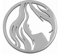 Amello Bijoux Coins argent 30 mm insertion acier inoxydable Coin Femme ESC518J