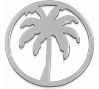 Amello Bijoux Coins argent 30 mm insertion acier inoxydable Coin Palme Femme ESC515J