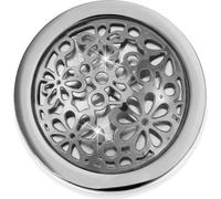 Amello Bijoux en Coin argent 25 mm Insert en acier inoxydable Coin Fleurs Femmes ESC631J