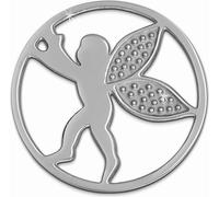 Amello Bijoux en Coin argent 30 mm Insert en acier inoxydable Coin Ange Femme ESC514J