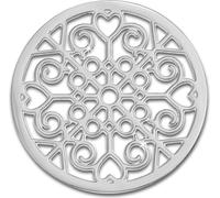 Amello Bijoux en Coin argent 30 mm Insert en acier inoxydable Motif Coin Femme ESC523J