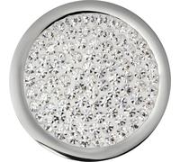 Amello Bijoux en Coin blanc 25 mm insertion zirconium acier inoxydable Coin Femme ESC350W