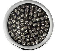 Amello Bijoux en Coin gris 25 mm insertion zirconium acier inoxydable Coin Femme ESC350K