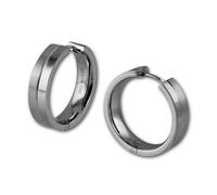 Amello Boucles Doreilles Créoles Acier Inoxydable 25mm Femme Argent Esos812