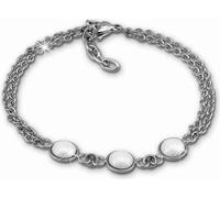 Amello bracelet acier inoxydable céramique hémisphère argent blanc femmes bijoux ESAX36W8