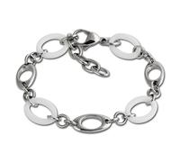 Amello Bracelet Cône Argent Blanc Bijoux Femme Acier Inoxydable Céramique Esax15w