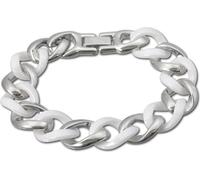 Amello Bracelet Femme Panzer acier inoxydable céramique argent blanc bijoux D2ESAX18W0