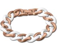 Amello Bracelet Femme Panzer acier inoxydable or rose blanc bijoux D2ESAX20W8