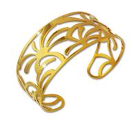 Amello Bracelet Palmier Plaqué Or Bijoux Femme Acier Inoxydable Esas54y