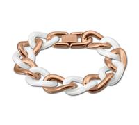 Amello Bracelet Tank Or Rose Blanc Bijoux Femme Acier Inoxydable Esax22w8