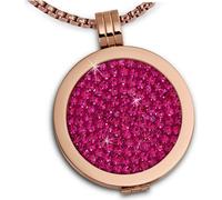Amello Coin Set 30mm chaîne pendentif rose zirconium acier inoxydable femmes ESCS04P