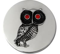 Amello Coins argent rouge 30 mm insertion zirconium acier inoxydable hibou femmes ESC528J