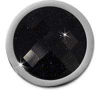 Amello Coins bleu bleu foncé 25 mm insertion verre acier inoxydable Stars Femmes ESC740B