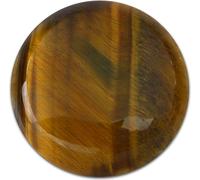 Amello Coins marron 30 mm insert œil de tigre pierre précieuse femme ESC705N