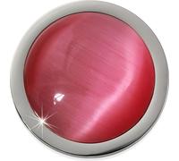 Amello Coins rose 25 mm insert Cateye verre acier inoxydable Coin Femme ESC741P