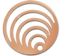 Amello Coins rose 30 mm Insert acier inoxydable doré Coin Cercles Femmes ESC524E