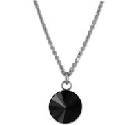 Amello Collier 52cm en acier inoxydable Bijoux de marque Cône Femme noir ESKS01S