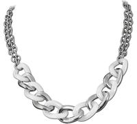 Amello Collier Acier inoxydable Céramique 50cm Bijoux Panzer argent blanc D2ESKX06W