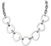 Amello Collier Acier inoxydable Céramique 50cm Triangle Bijoux argent blanc D2ESKX07W