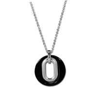 Amello collier acier inoxydable céramique 80cm Magic bijoux argent noir D2ESKX03S