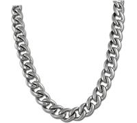 Amello Collier Femme Acier inoxydable 50cm Bijoux Panzer argent brillant D2ESKX18J0