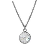 Amello Collier Femme Acier inoxydable 52cm Cône Collier blanc D2ESKS01W