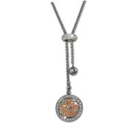 Amello Collier Femme Acier inoxydable 80cm Bijoux Trèfle rose blanc D2ESKQ02E