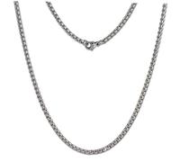 Amello Collier Pièce Femme Collier Argent 80cm Chaîne Ancre Acier Inoxydable Esc102j