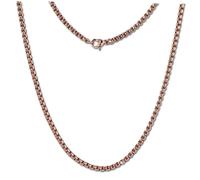 Amello Collier Pièce Femme Collier Rose 80cm Chaîne Dancre Acier Inoxydable Esc102e