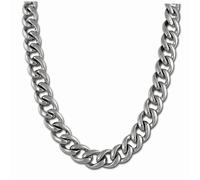 Amello Collier Tank Argent Brillant Bijoux Femme 50cm Acier Inoxydable Eskx18j0