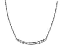 Amello Collier Vague Argent Blanc Bijoux De Cou Femme 53cm Acier Inoxydable Esk102j