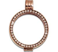 Amello Colliers Pendentif Coin Bijoux zircon blanc Acier inoxydable Femme ESC054W