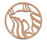 Amello Delfin Coins Rose 30 Mm Incrustation Pièce De Monnaie Pour Femme En Acier Inoxydable Plaqué Or Esc521e