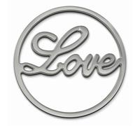 Amello Love Coins Bijoux Argent 30 Mm Incrustation Pièce De Monnaie Femme Acier Inoxydable Esc501j