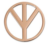 Amello Peace Coins Rose 30 Mm Incrustation Pièce Pour Femme En Acier Inoxydable Plaqué Or Esc509e