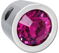 Amello Pendentif 14mm zircon en acier inoxydable argent rose Collier femme ESHS01P