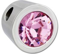 Amello Pendentif 14mm zircon en acier inoxydable rose argent Femme Collier ESHS01A